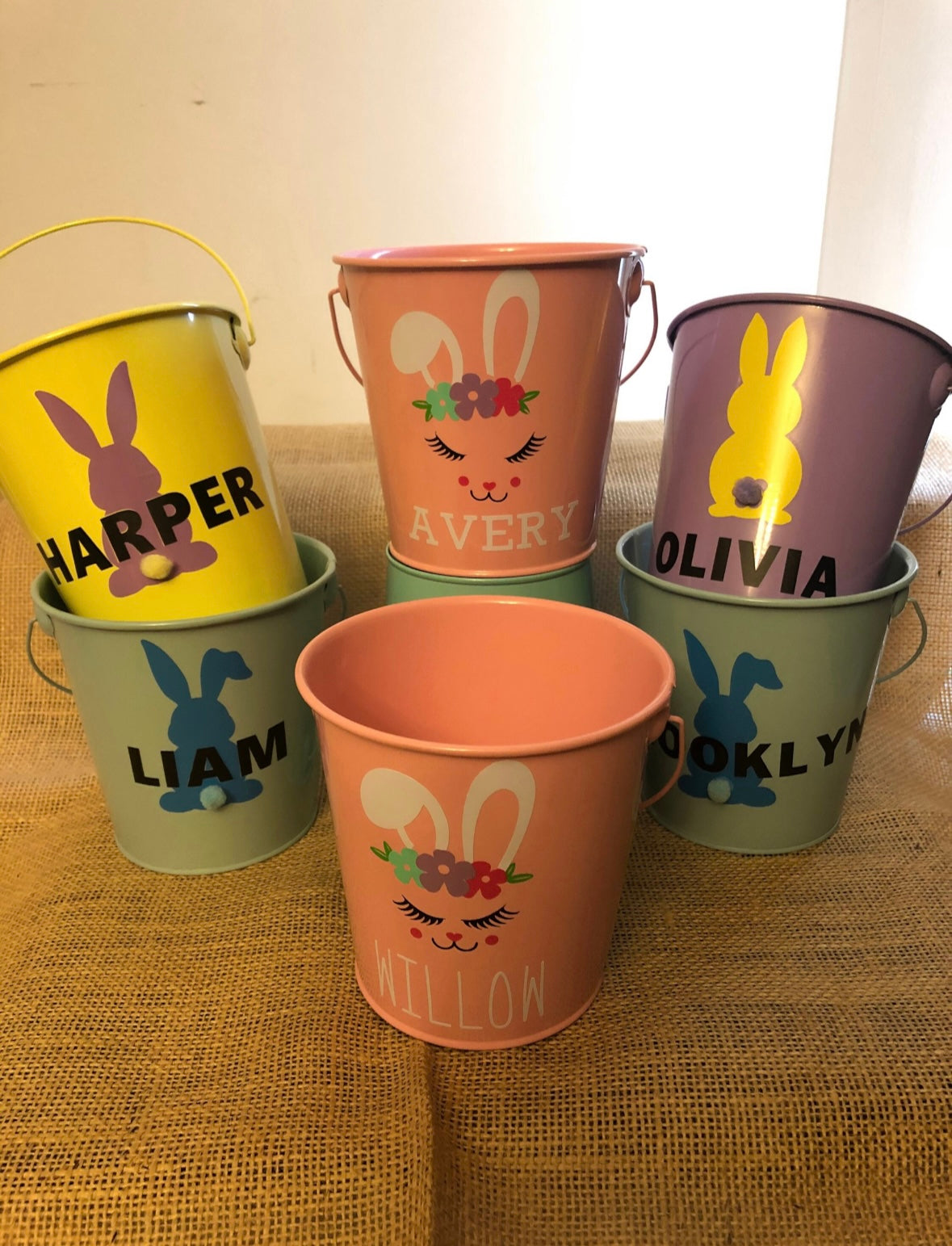 Easter tin bucket-personalised