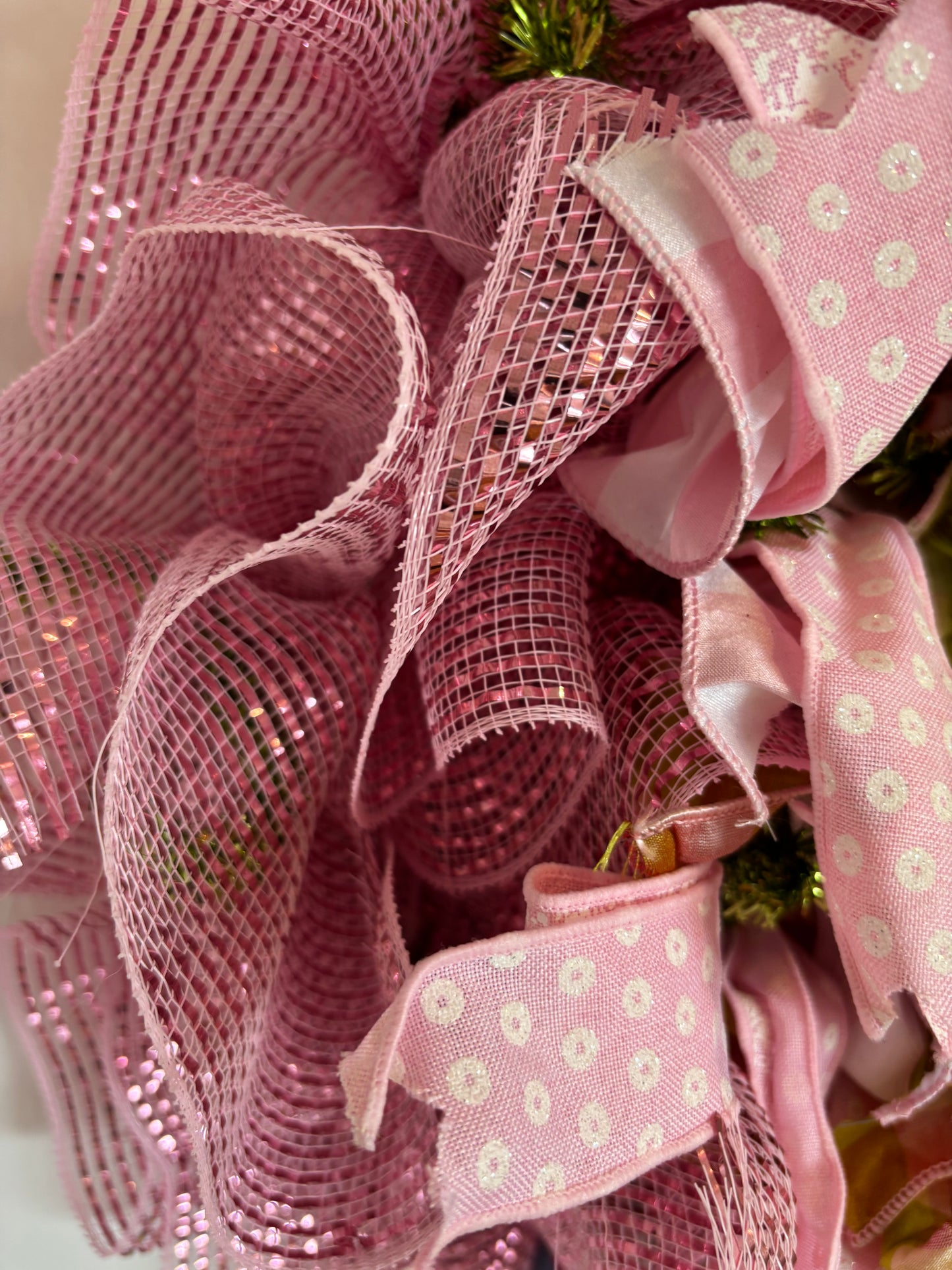 Pink Funky Elf Wreath