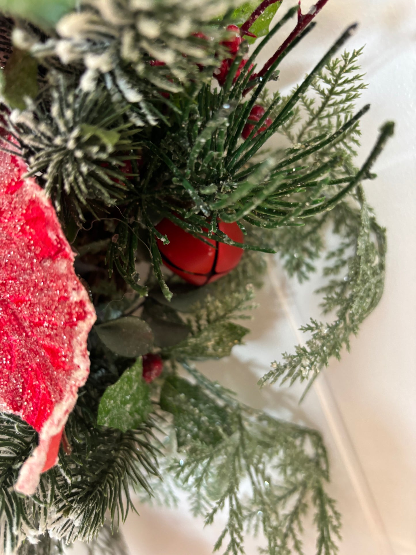 Red Poinsettia Grapevine Wreath