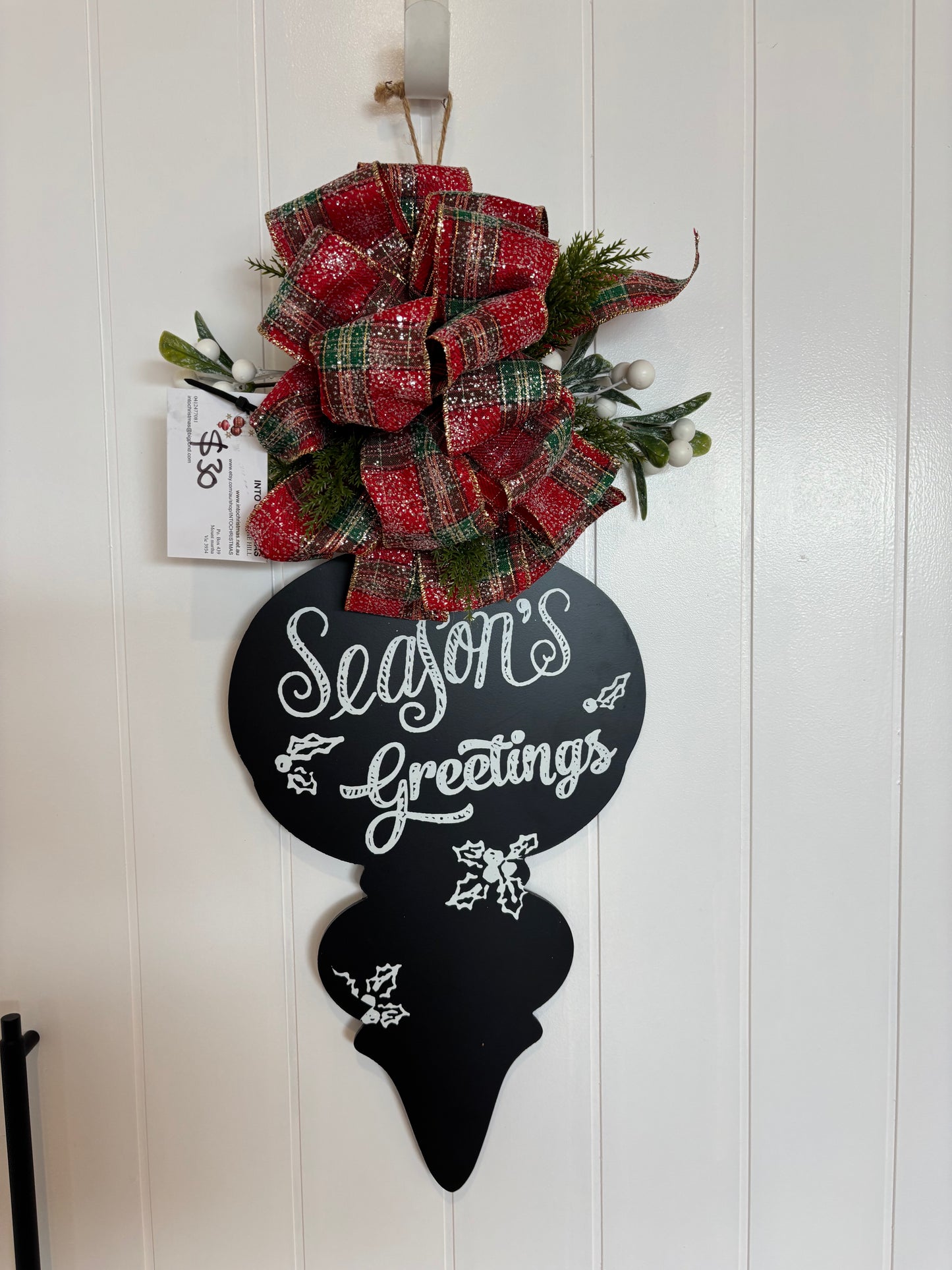 Seasons Greetings Faux Blackboard