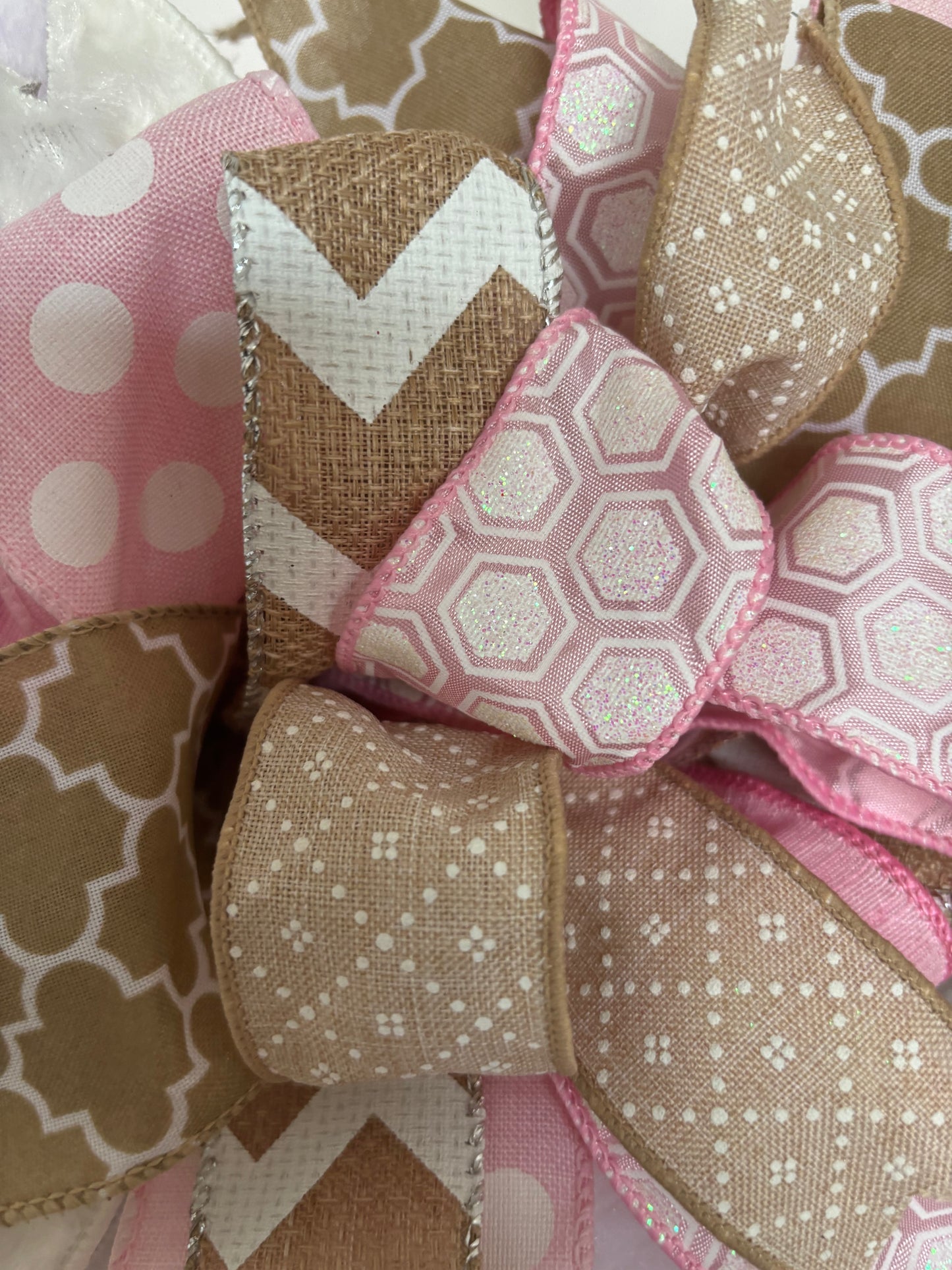 White Bunny Butt-burlap