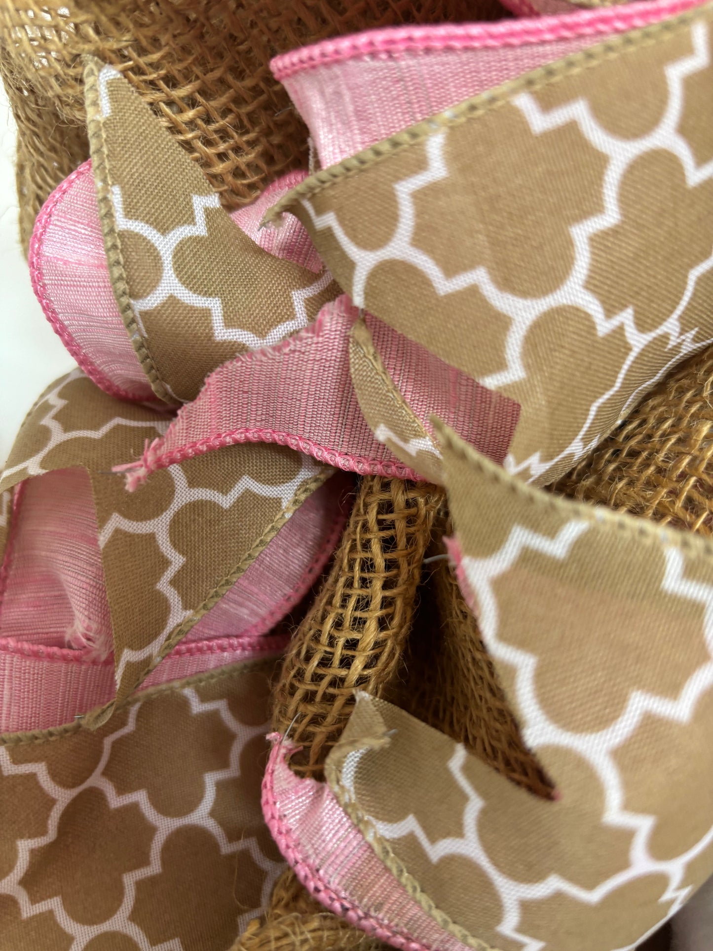 White Bunny Butt-burlap