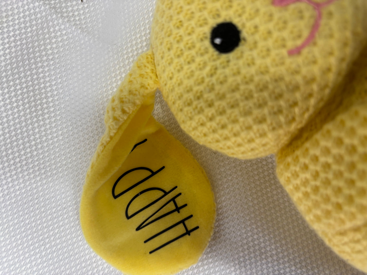 Yellow plush bunny