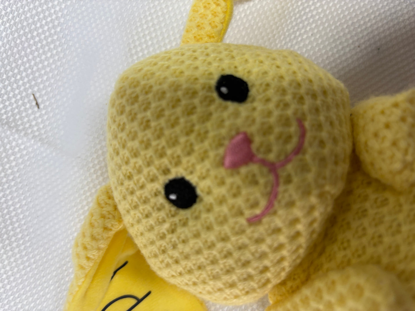 Yellow plush bunny