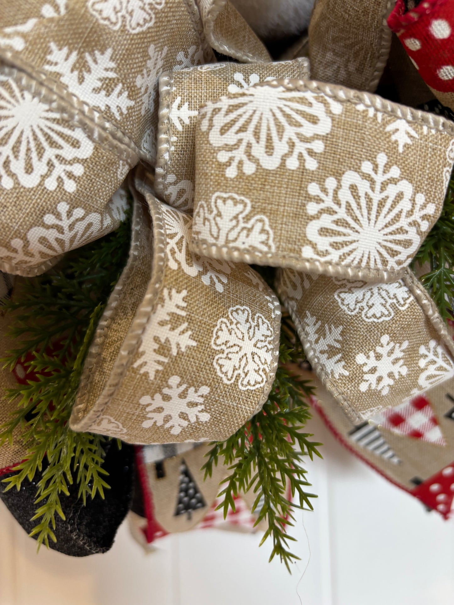 Burlap Snowman wreath