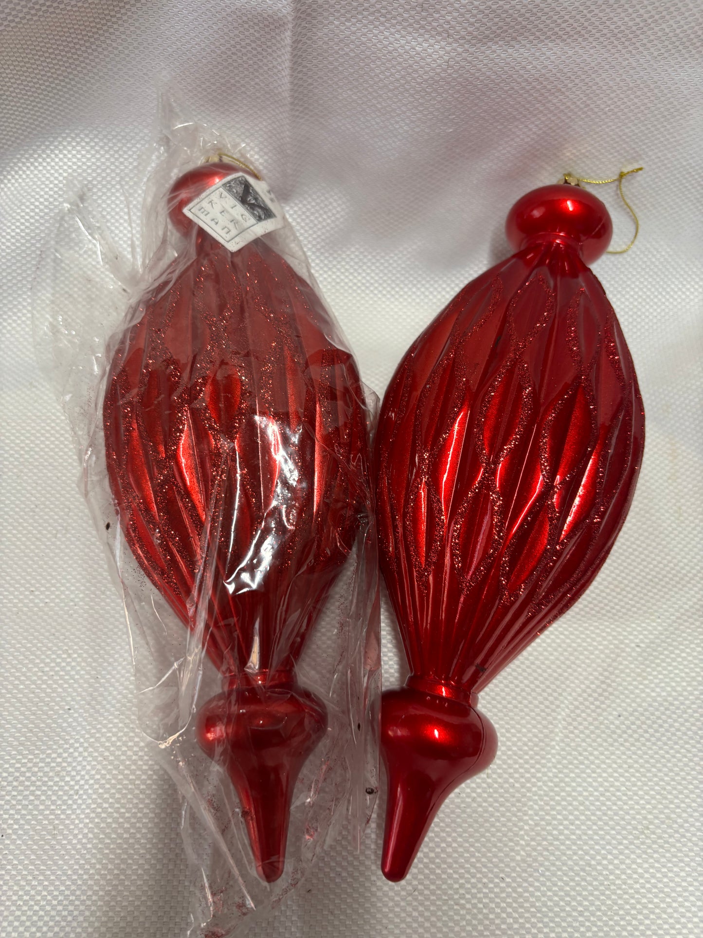 Red Finial pair