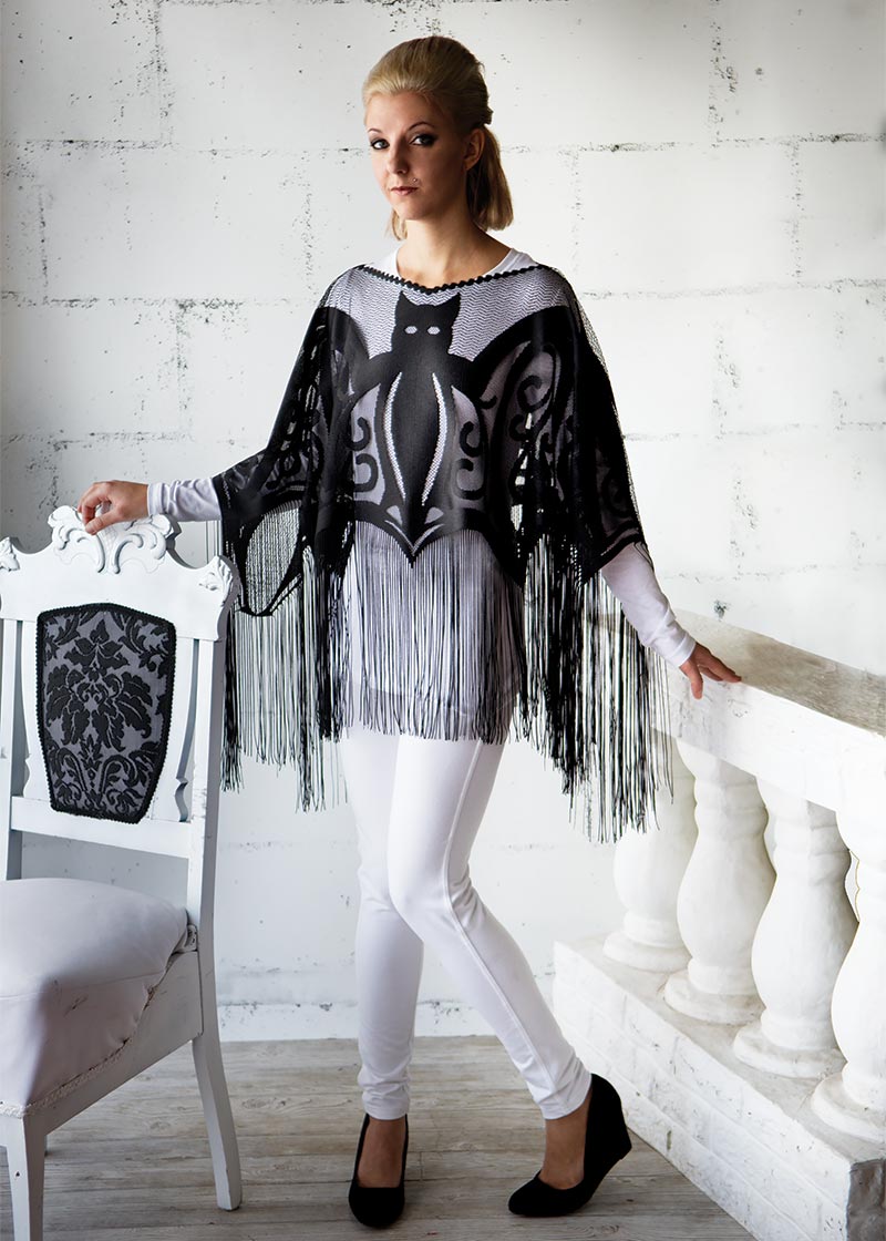 Bats! Poncho fringed