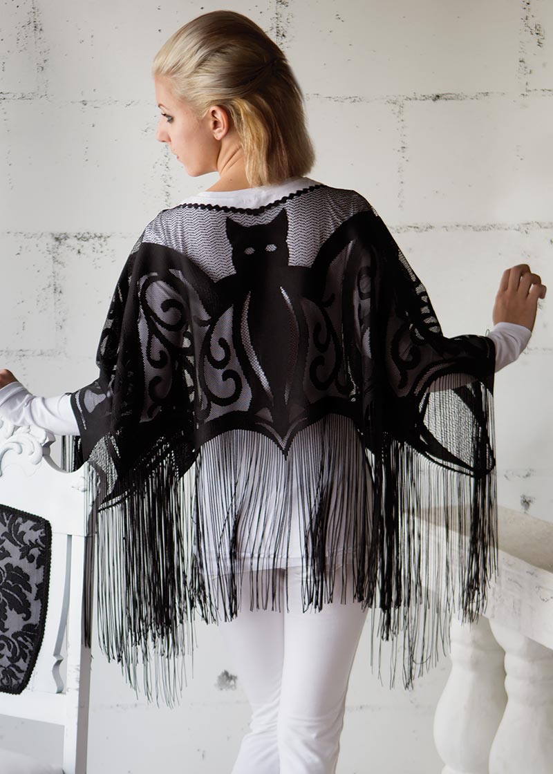 Bats! Poncho fringed